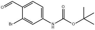 Carbamic acid, N-(3-bromo-4-formylphenyl)-, 1,1-dimethylethyl ester Struktur