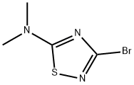 3-bromo-N,N-dimethyl-1,2,4-thiadiazol-5-amine Struktur