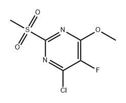 Pyrimidine, 4-chloro-5-fluoro-6-methoxy-2-(methylsulfonyl)- Struktur