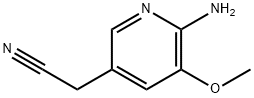 3-Pyridineacetonitrile, 6-amino-5-methoxy- Struktur