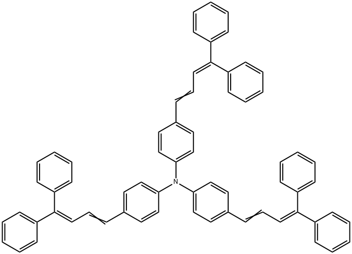 tris-4-(4,4-Diphenyl-1,3-butadienyl phenyl)amine Struktur