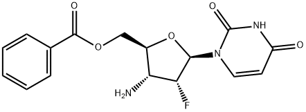 Uridine, 3'-?amino-?2',?3'-?dideoxy-?2'-?fluoro-?, 5'-?benzoate (9CI) Struktur