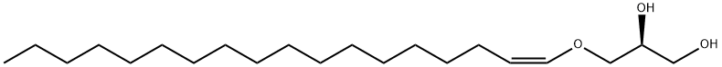 1,2-Propanediol, 3-[(1Z)-1-octadecen-1-yloxy]-, (2S)- Struktur