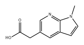 1H-Pyrrolo[2,3-b]pyridine-5-acetic acid, 1-methyl- Struktur