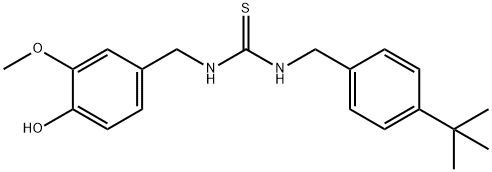 Thiourea, N'-[[4-(1,1-dimethylethyl)phenyl]methyl]-N-[(4-hydroxy-3-methoxyphenyl)methyl]- Struktur