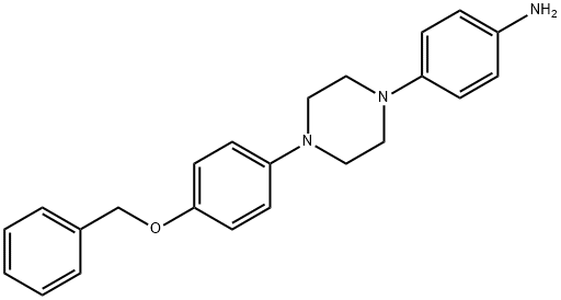 Benzenamine, 4-[4-[4-(phenylmethoxy)phenyl]-1-piperazinyl]- Struktur