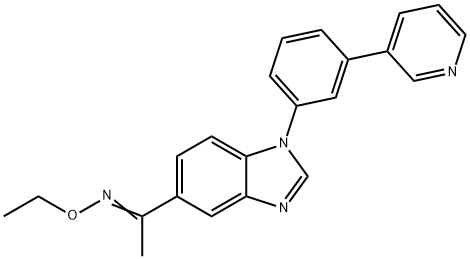 Ethanone, 1-[1-[3-(3-pyridinyl)phenyl]-1H-benzimidazol-5-yl]-, O-ethyloxime Struktur