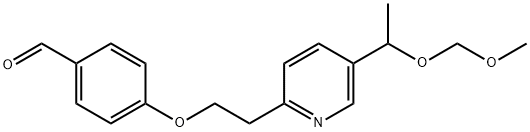 Benzaldehyde, 4-[2-[5-[1-(methoxymethoxy)ethyl]-2-pyridinyl]ethoxy]- Struktur