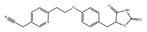 3-Pyridineacetonitrile, 6-[2-[4-[(2,4-dioxo-5-thiazolidinyl)methyl]phenoxy]ethyl]-