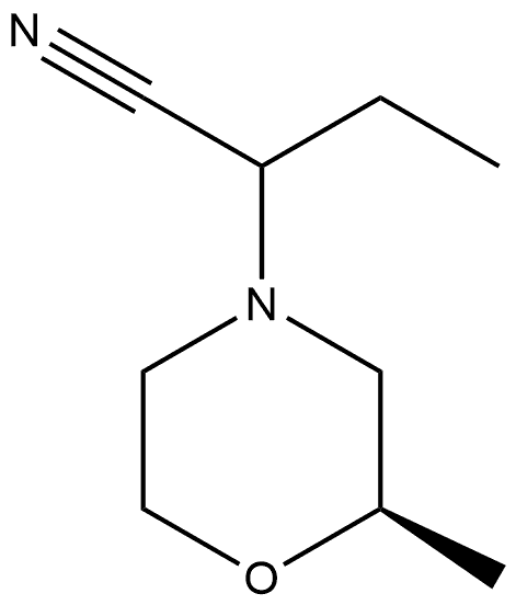 4-Morpholineacetonitrile,α-ethyl-2-methyl-,(2R)- Struktur