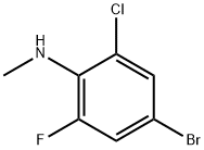 (4-Bromo-2-chloro-6-fluoro-phenyl)-methyl-amine Struktur