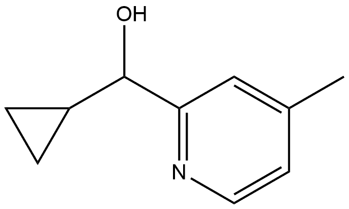 2-Pyridinemethanol, α-cyclopropyl-4-methyl- Struktur