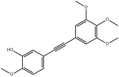 Phenol, 2-methoxy-5-[2-(3,4,5-trimethoxyphenyl)ethynyl]- Struktur