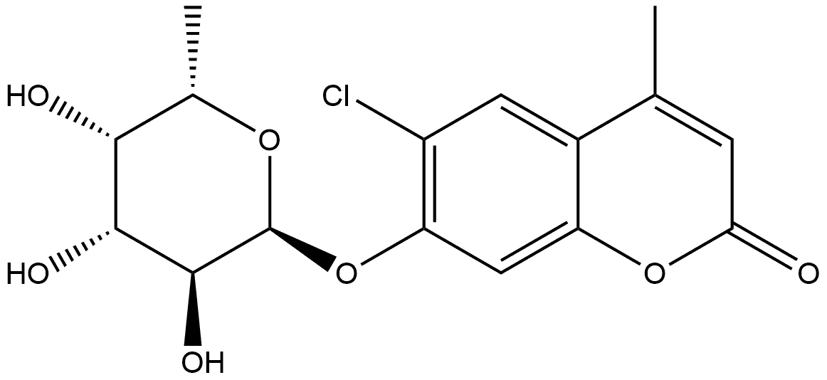 6-Chloro-4-methylumbelliferyl α-L-Fucopyranoside Struktur