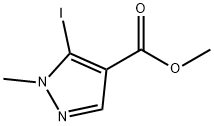 1H-Pyrazole-4-carboxylic acid, 5-iodo-1-methyl-, methyl ester Struktur