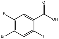 4-Bromo-5-fluoro-2-iodobenzoic acid Struktur