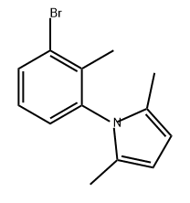 1H-Pyrrole, 1-(3-bromo-2-methylphenyl)-2,5-dimethyl- Struktur