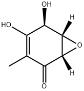 (1R,6α)-4,5α-Dihydroxy-3-methyl-7-oxabicyclo[4.1.0]hept-3-en-2-one Struktur