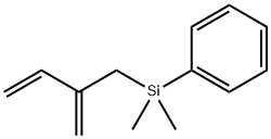 Benzene, [dimethyl(2-methylene-3-buten-1-yl)silyl]- Struktur