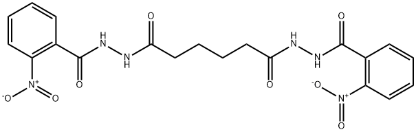 N'1,N'6-bis(2-nitrobenzoyl)hexanedihydrazide Struktur