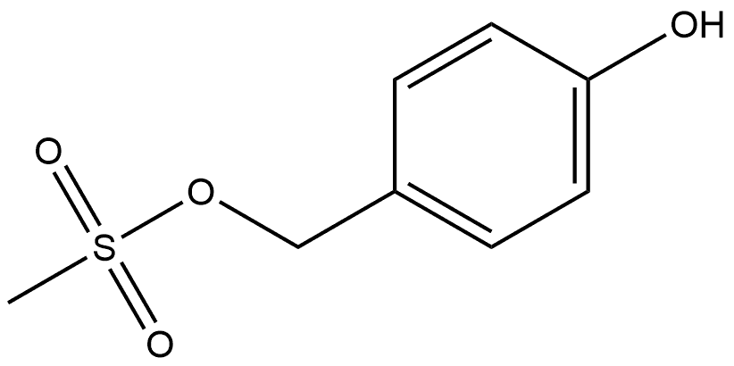 Benzenemethanol, 4-hydroxy-, 1-methanesulfonate Struktur