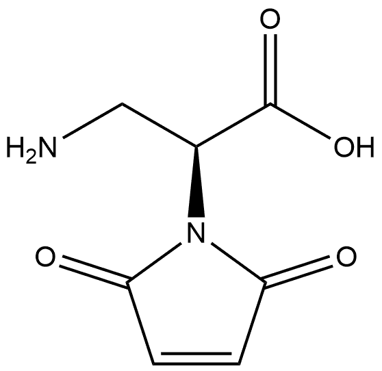 1H-Pyrrole-1-acetic acid, α-(aminomethyl)-2,5-dihydro-2,5-dioxo-, (αS)- Struktur