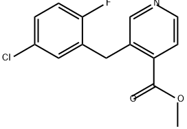 4-Pyridinecarboxylic acid, 3-[(5-chloro-2-fluorophenyl)methyl]-, methyl ester Struktur