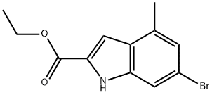 1H-Indole-2-carboxylic acid, 6-bromo-4-methyl-, ethyl ester Struktur