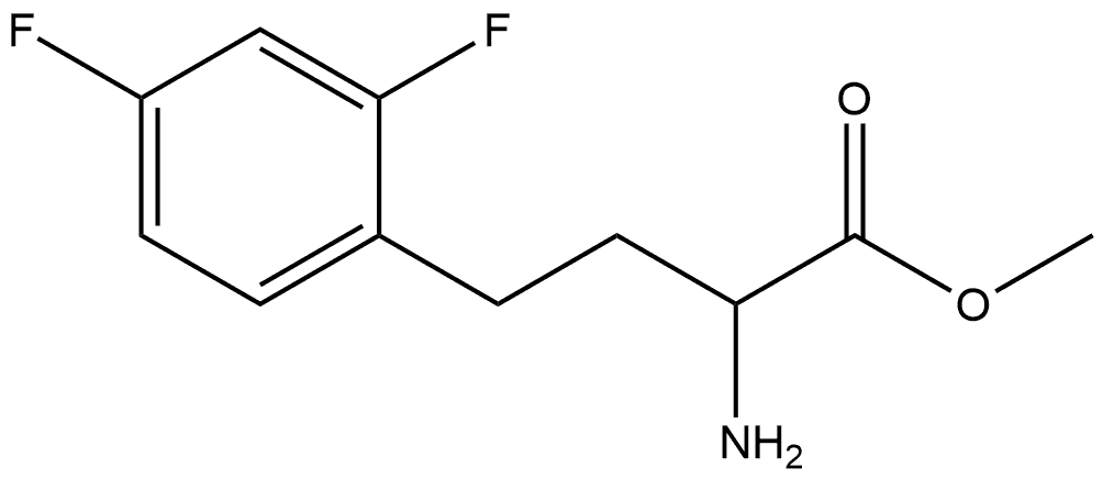 methyl 2-amino-4-(2,4-difluorophenyl)butanoate Struktur