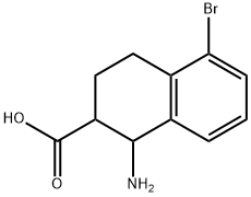 1-amino-5-bromo-1,2,3,4-tetrahydronaphthalene-2-carboxylic acid Struktur