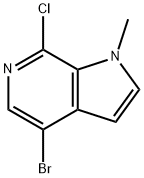 1H-Pyrrolo[2,3-c]pyridine, 4-bromo-7-chloro-1-methyl- Struktur