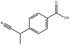 Benzoic acid, 4-(1-cyanoethyl)- Struktur