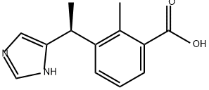 Benzoic acid, 3-[(1S)-1-(1H-imidazol-5-yl)ethyl]-2-methyl- Struktur