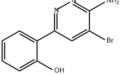 Phenol, 2-(6-amino-5-bromo-3-pyridazinyl)- Struktur