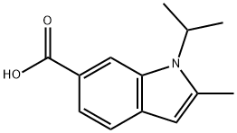 1H-Indole-6-carboxylic acid, 2-methyl-1-(1-methylethyl)- Struktur