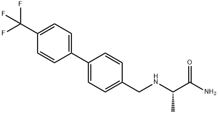 Propanamide, 2-[[[4'-(trifluoromethyl)[1,1'-biphenyl]-4-yl]methyl]amino]-, (2S)- Struktur