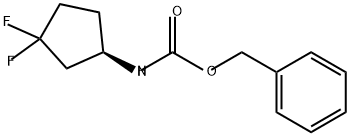 Carbamic acid, N-[(1R)-3,3-difluorocyclopentyl]-, phenylmethyl ester Struktur