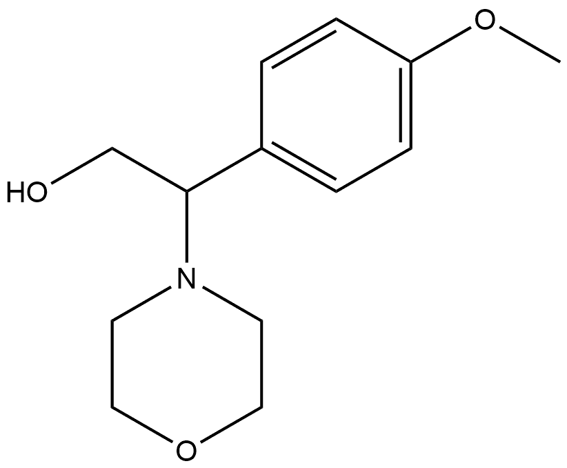 2-(4-methoxyphenyl)-2-morpholinoethan-1-ol Struktur