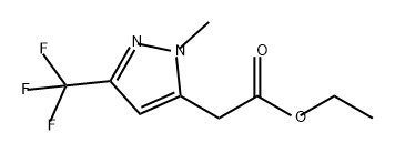 1H-Pyrazole-5-acetic acid, 1-methyl-3-(trifluoromethyl)-, ethyl ester Struktur