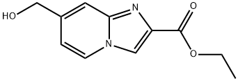 Imidazo[1,2-a]pyridine-2-carboxylic acid, 7-(hydroxymethyl)-, ethyl ester Struktur