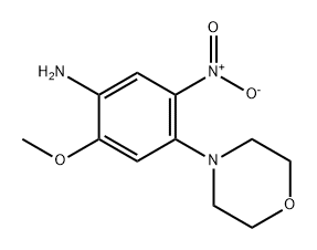 Benzenamine, 2-methoxy-4-(4-morpholinyl)-5-nitro- Struktur