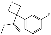 3-Oxetanecarboxylic acid, 3-(3-fluorophenyl)-, methyl ester Struktur