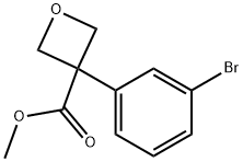 3-Oxetanecarboxylic acid, 3-(3-bromophenyl)-, methyl ester Struktur