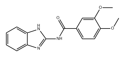 Benzamide, N-1H-benzimidazol-2-yl-3,4-dimethoxy- Struktur