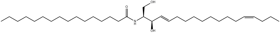 Hexadecanamide, N-[(1S,2R,3E,13Z)-2-hydroxy-1-(hydroxymethyl)-3,13-heptadecadien-1-yl]- Struktur