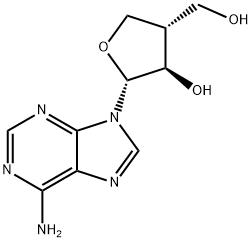 9-[(2R)-3α-Hydroxy-4β-(hydroxymethyl)tetrahydrofuran-2β-yl]-9H-purine-6-amine Struktur