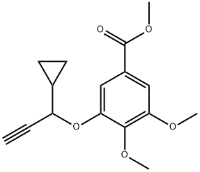 Benzoic acid, 3-[(1-cyclopropyl-2-propyn-1-yl)oxy]-4,5-dimethoxy-, methyl ester Struktur