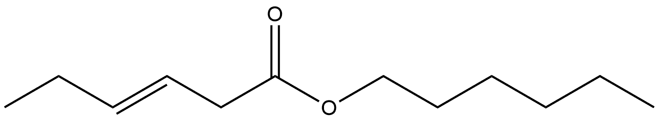 3-Hexenoic acid, hexyl ester, (3E)- Struktur