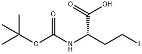 Butanoic acid, 2-[[(1,1-dimethylethoxy)carbonyl]amino]-4-iodo-, (2S)- Struktur