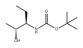 Carbamic acid, N-[(1R,2R)-1-ethyl-2-hydroxypropyl]-, 1,1-dimethylethyl ester Struktur